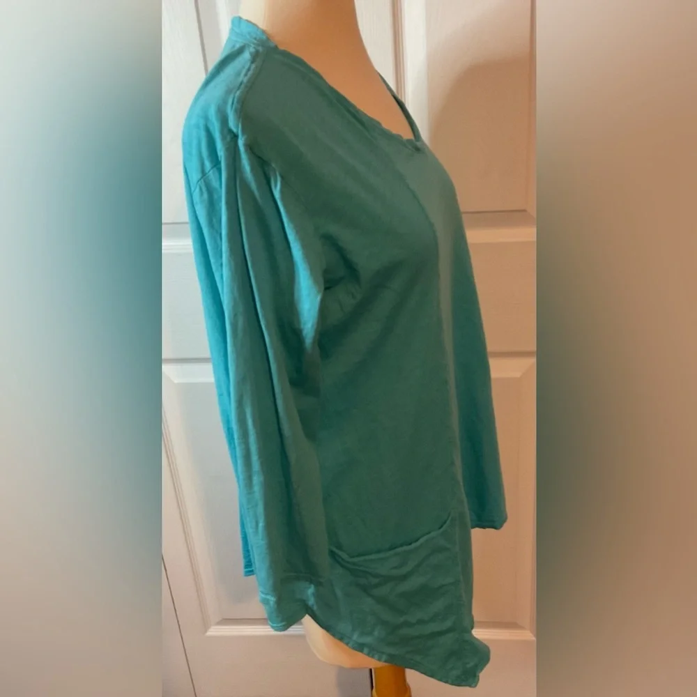 Fresh Produce Aquarium Blue Cotton Top With‎ Pocket Size Medium